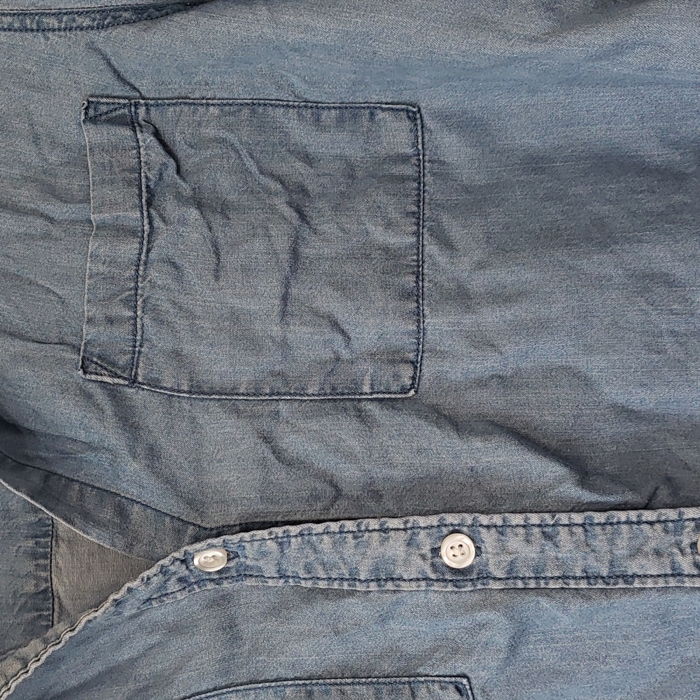 Thread & Supply - Button Down Chambray Denim Fron… - image 6